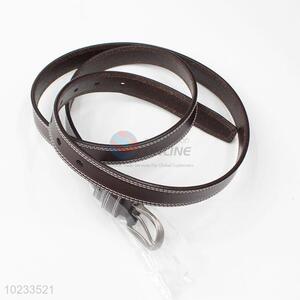 Dark Brown PU Leather Belt with Bickle