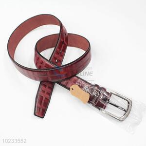 Wholeslae Fashion Dark Red Pu Leather Men's Belt