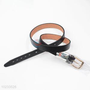 Simple Fashion Black PU Leather Belt Women Accessories