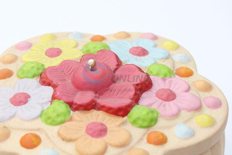 Cheap cute flower cake shape money box