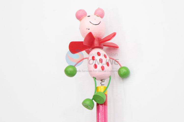 Popular Wholesale Pencil with Adorable Wooden Toys on Top