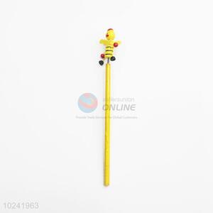 New Design Students Wooden Pencil with Cartoon Toys