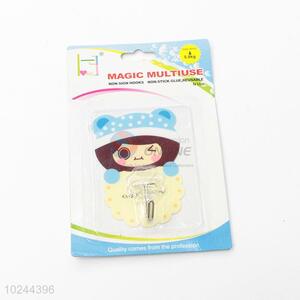 Fashion Cartoon Cute Girl Printed Sticky Hook Self Adhesive