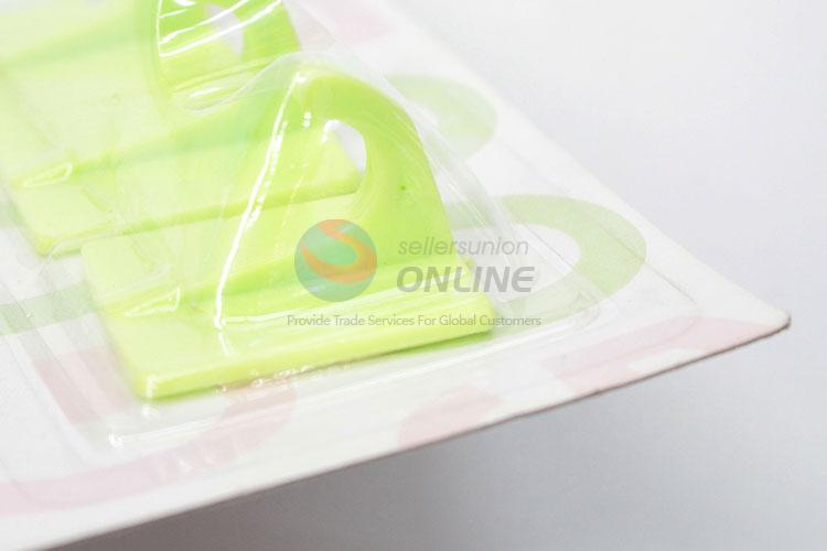 Popular Top Quality 3 Pcs Green Color Plastic Sticky Hook