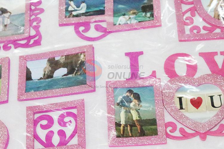 Hot sale pink room decal/photo frame wall sticker