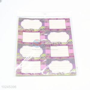 Purple Color Promotional Custom Stamping Foil Adhesive Labels Stickers