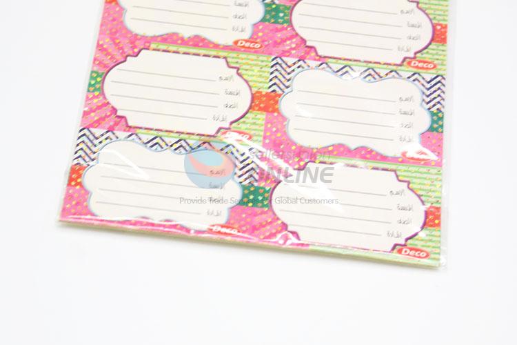 Lovely Pattern Office School Adhesive Hot Stamping Foil Label Stickers