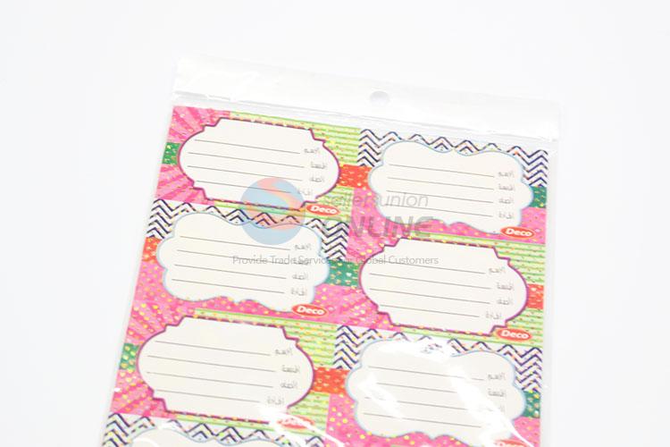 Custom Pattern Promotional Cheap Adhesive Label Stickers