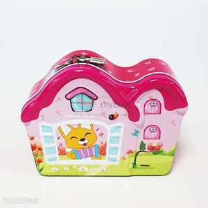 Beautiful custom tinplate house shaped money box