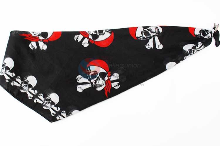 Skull Pattern 100% Cotton Printing Head Kerchief Square Bandana