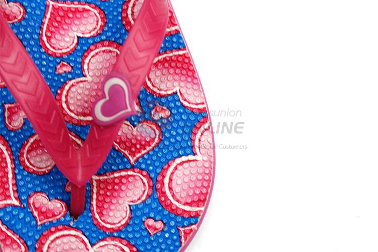 Nice Red Heart Printed Summer Slippers for Sale