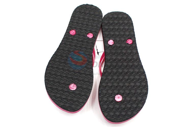 Wholesale Nice Flower Printed Red Summer Slippers for Sale