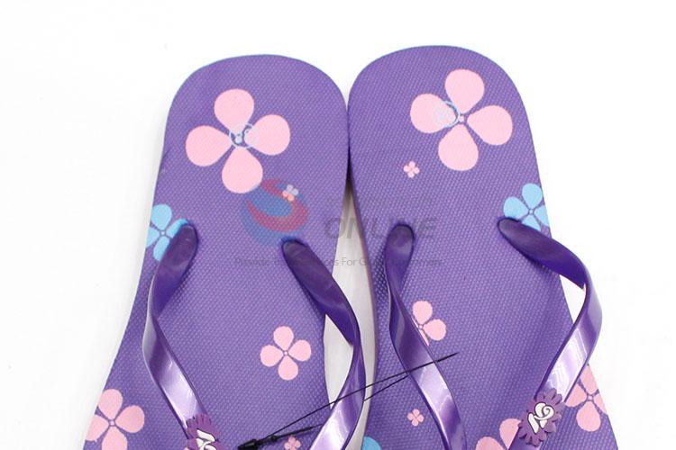 Factory Supply Purple Summer Slippers for Sale