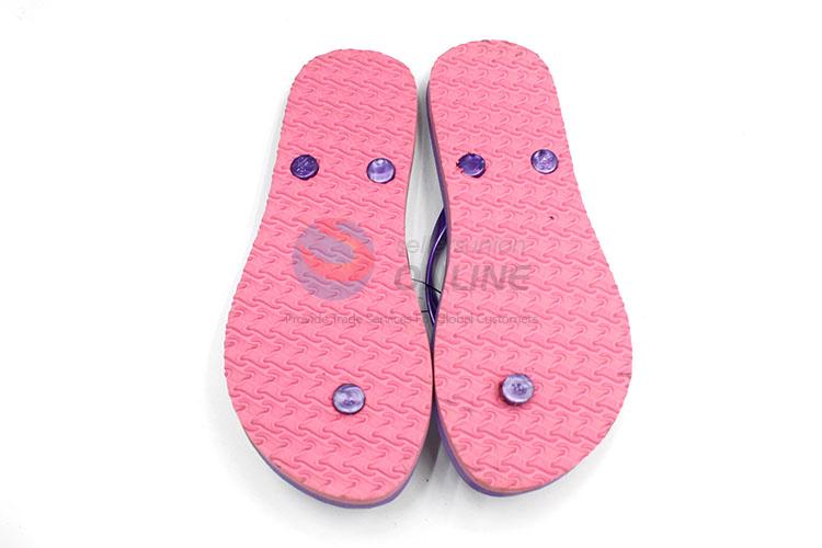 Cartoon Owl Printed Purple Summer Slippers for Sale