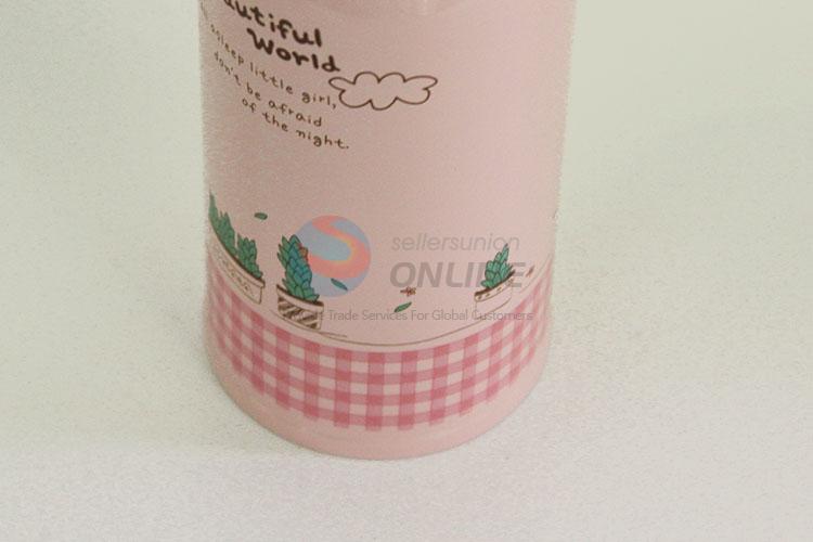 Pink Color Cartoon Pattern Water Bottle 201 Stainless Steel Vacuum Cup Portable Water Bottles