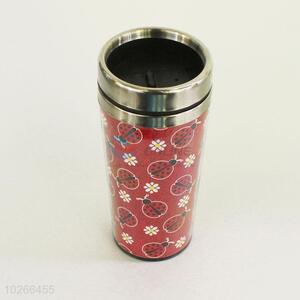 Cartoon Coccinella Septempunctata Pattern 201 Stainless Steel Sport Water Cup Portable Water Bottles