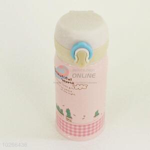 Pink Color Cartoon Pattern Water Bottle 201 Stainless Steel Vacuum Cup Portable Water Bottles