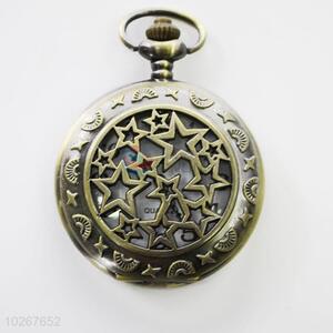 Star Design Metal Quartz Pocket Watches