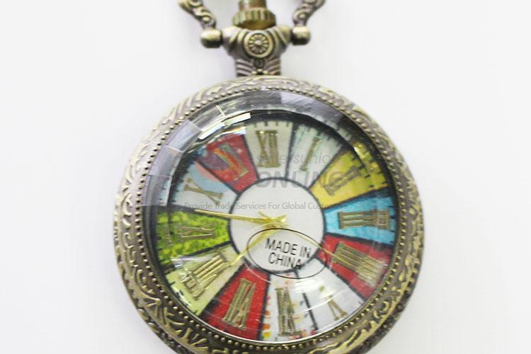 Multicolor Dial Vintage Bronze Metal Pocket Watches