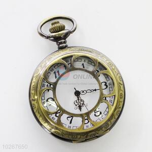 Eco-friendly Flower Design Metal Quartz Pocket Watches