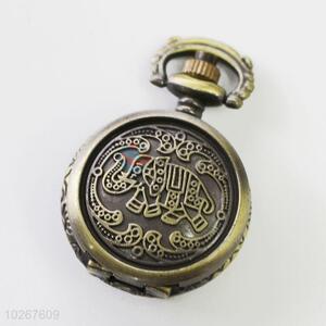 Fashion Vintage Elephant Pattern Bronze Metal Pocket Watches