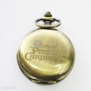 High Quality Letter Printed Metal Quartz Pocket Watches