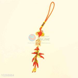 Chili Pendant Hanging Deoration with Ceramic Tortoise