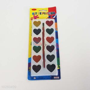 16 Color Factory Direct heart shape watercolor