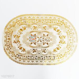 Gold Color Flower Pattern Home Decorative Placemat