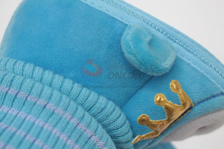 Wholesale penguin pattern Super soft Coral fleece baby shoes