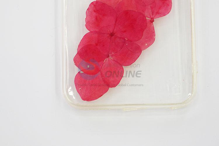 Hot Sale Beautiful Girl Dried Flower Printed Transparent Mobile Phone Shell for iphone