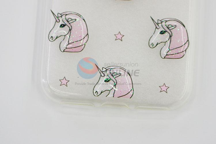 Pink Color Cartoon Unicorn Pattern Acrylic Mobile Phone Shell for iphone