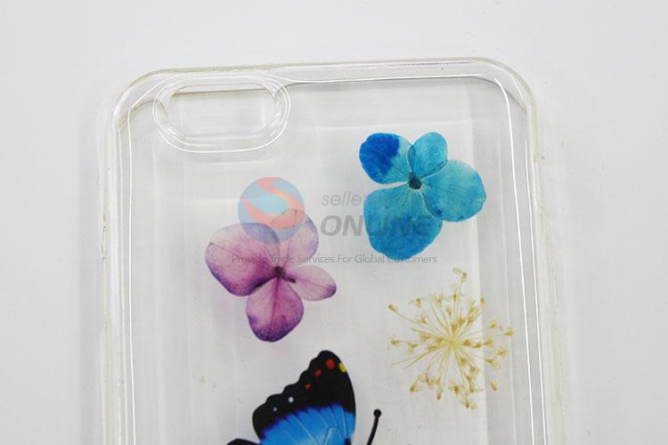 Pretty Cute Butterfly and Dried Flower Pattern TPU Mobile Phone Shell for iphone