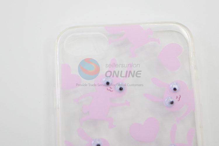 Pink Color Cartoon Rabbit Pattern Acrylic Mobile Phone Shell for iphone