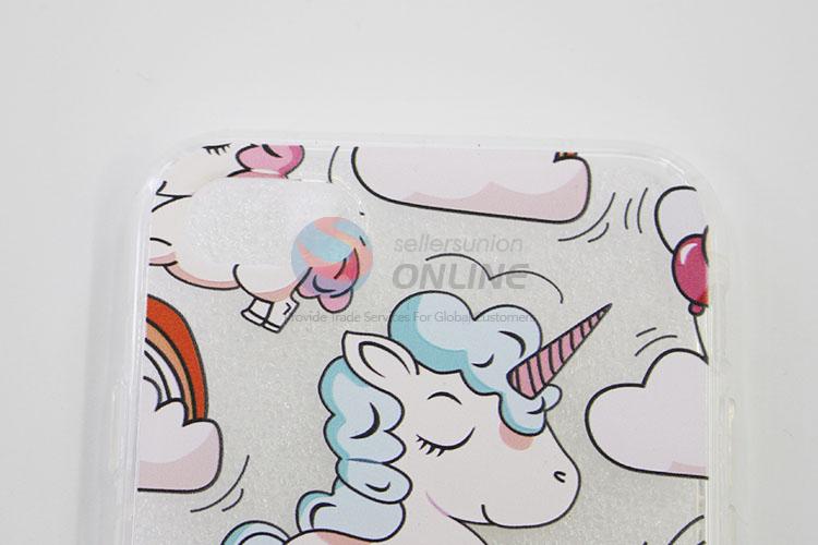 Pink Color Cartoon Unicorn Pattern Acrylic Mobile Phone Shell for iphone