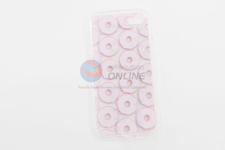 Pink Cartoon Doughnut Style Silicone Mobile Phone Shell for iphone