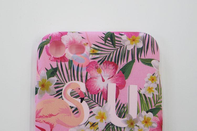 Newest Pink Flower and Flamingo Printed PC Mobile Phone Shell for iphone