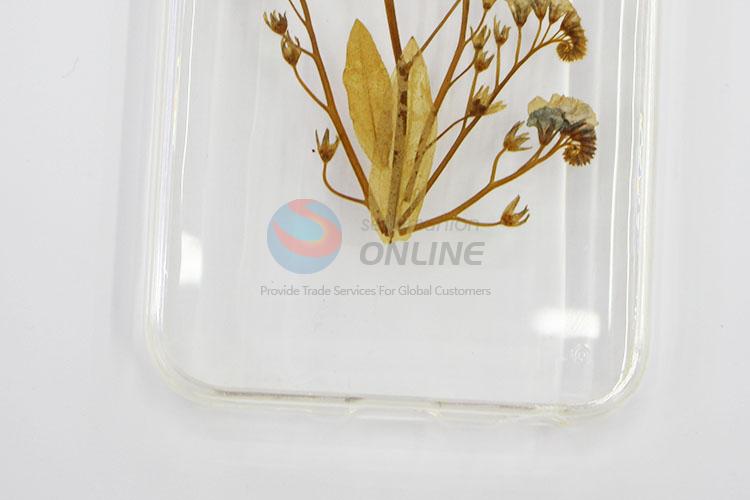 Professional Dried Plant Printed Transparent TPU Mobile Phone Shell for iphone