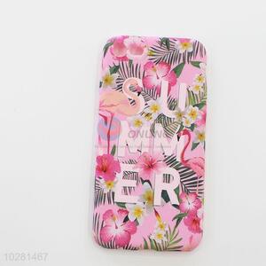 Newest Pink Flower and Flamingo Printed PC Mobile Phone Shell for iphone