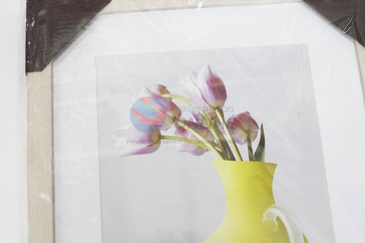 High Quality Yellow Vase Beautiful Tulip Printed Oil Painting