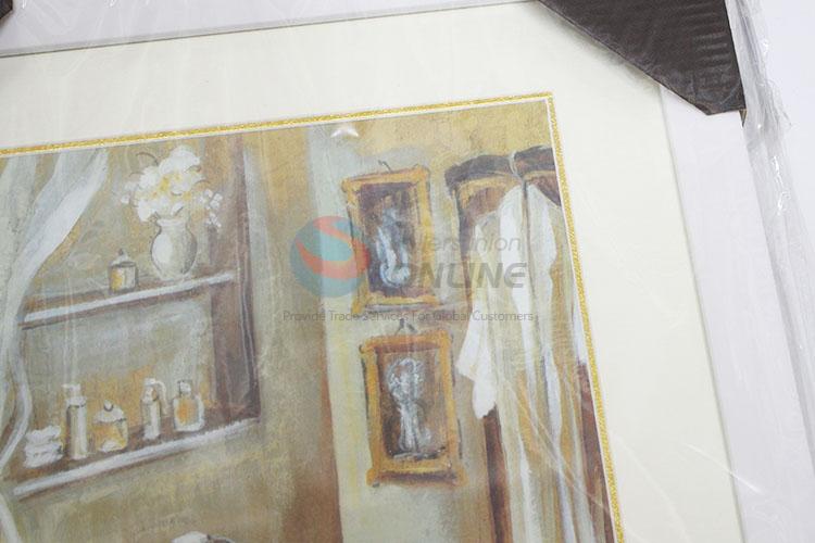 Vintage Bathroom Style Painting Painting Crafts for Wall Decoration