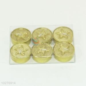 6pcs Golden Craft Candles Set