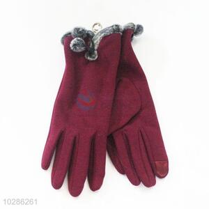 Best cute low price red women glove