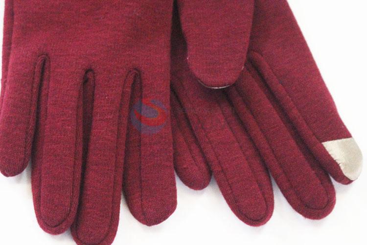 Beautiful style cheap top quality red women glove