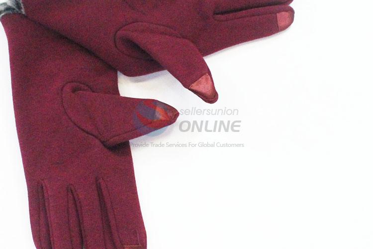 Cheap high quality red women glove