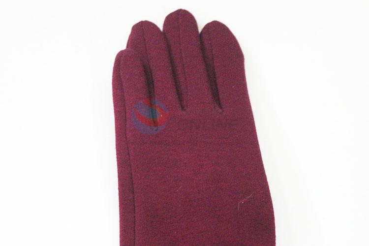 Good quality best fashionable red women glove