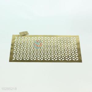 Fashion Hollow Design Gold PVC Placemat