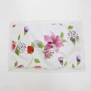 Lily Flower Pattern Easy Clean Table Mat/Placemat for Restaurants