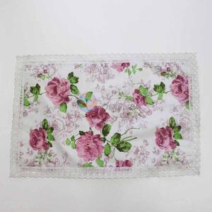 Pink Flower Pattern Easy Clean Table Mat/Placemat for Restaurants