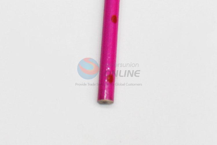 New Hot Selling Silm Animal Wooden Pencil ,Rose Red